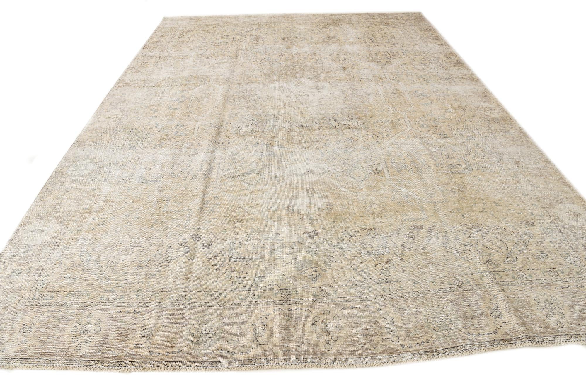 9' 2 x 12' 4 Hand Knotted Ultra Vintage Persian Wool Rug