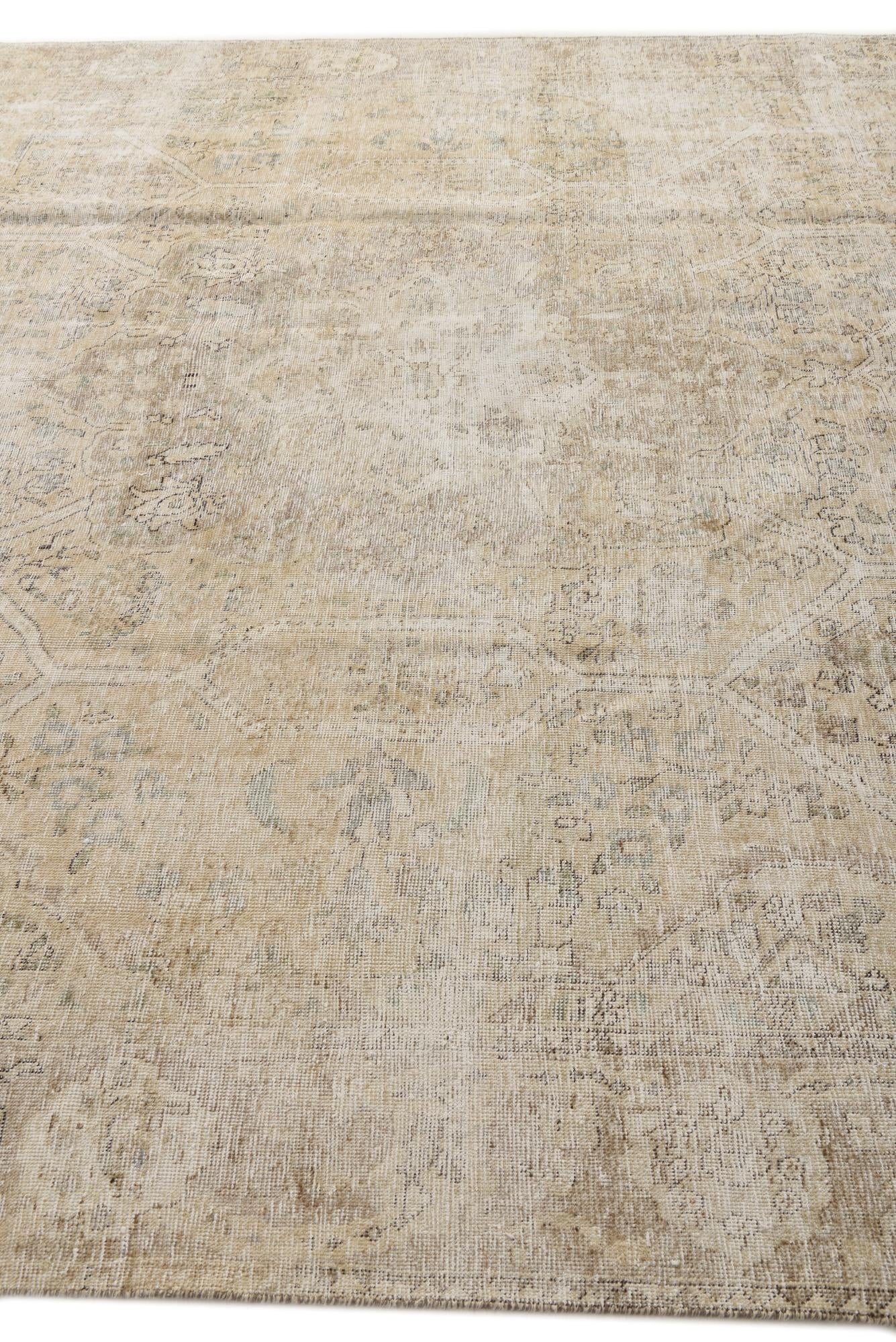 9' 2 x 12' 4 Hand Knotted Ultra Vintage Persian Wool Rug