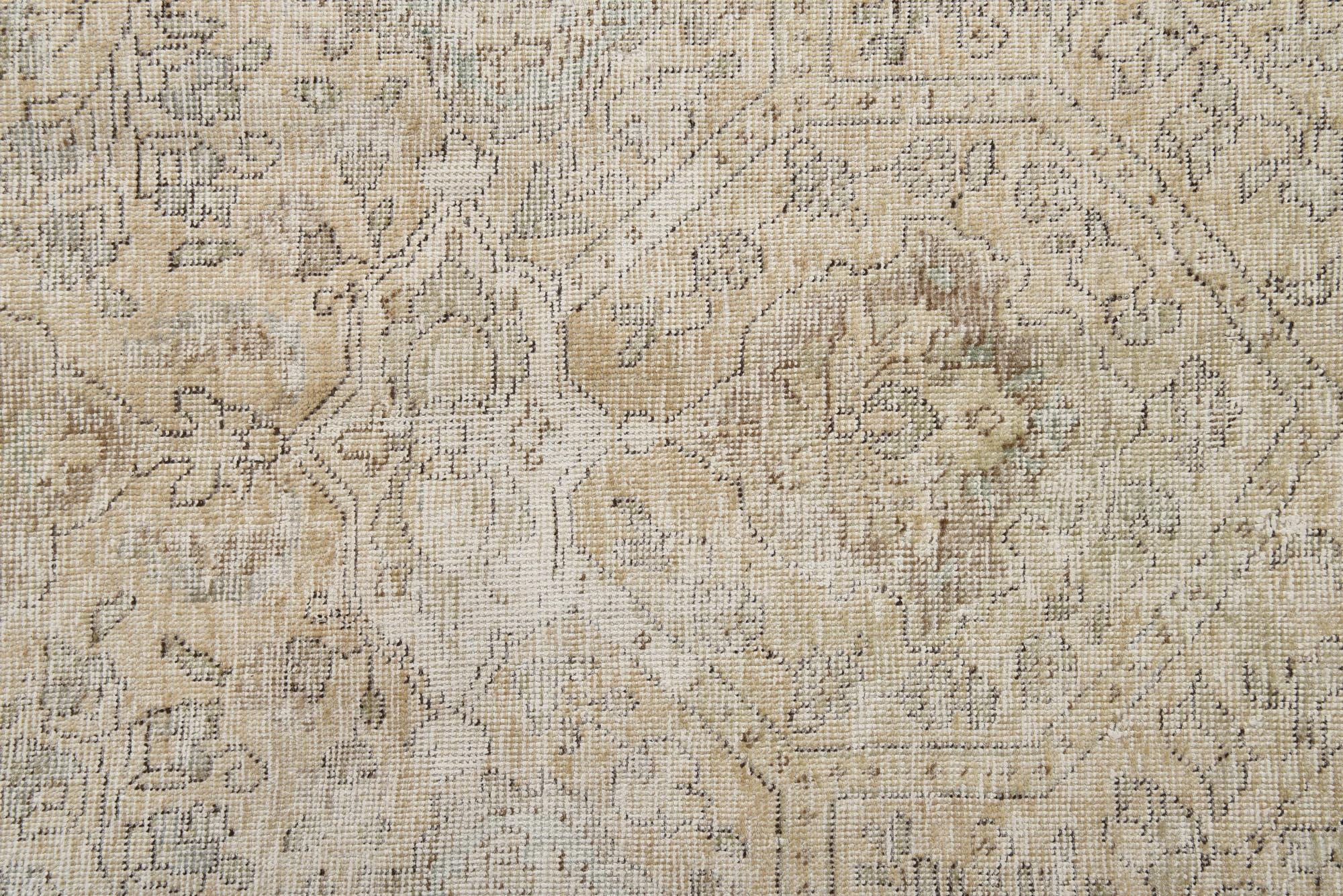 9' 2 x 12' 4 Hand Knotted Ultra Vintage Persian Wool Rug