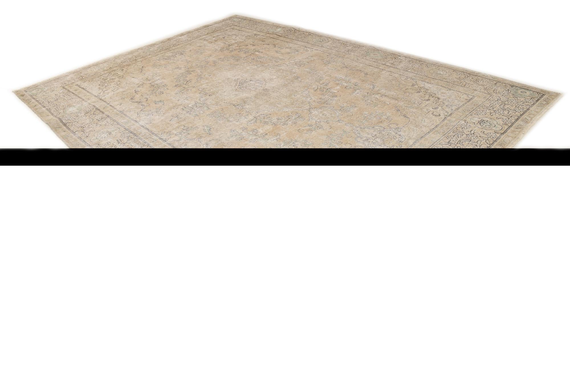 9' 7 x 12' 8 Hand Knotted Ultra Vintage Persian Wool Rug