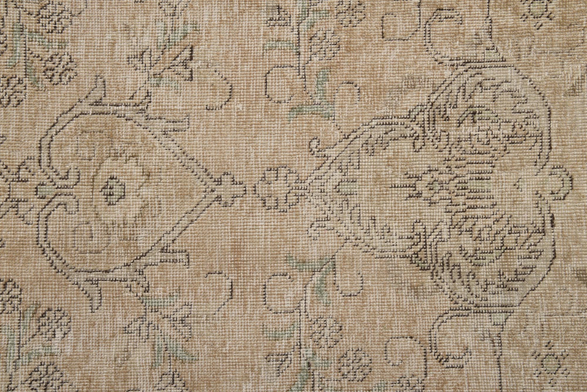 9' 7 x 12' 8 Hand Knotted Ultra Vintage Persian Wool Rug