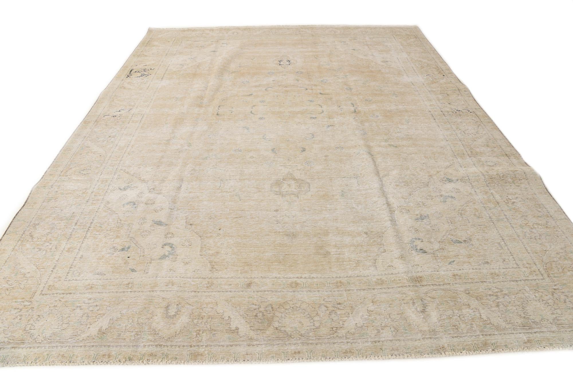 9' 7 x 12' 3 Hand Knotted Ultra Vintage Persian Wool Rug