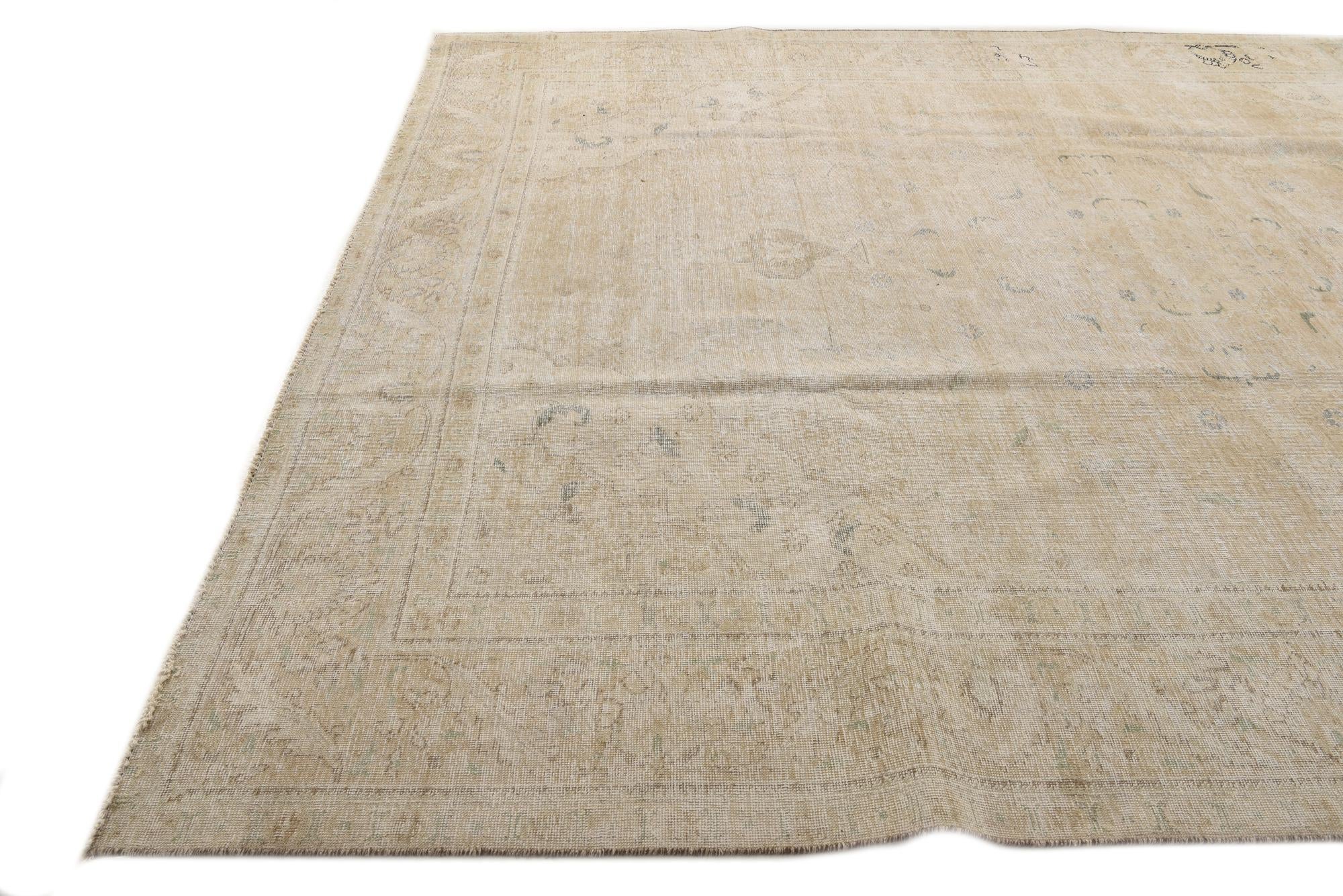 9' 7 x 12' 3 Hand Knotted Ultra Vintage Persian Wool Rug