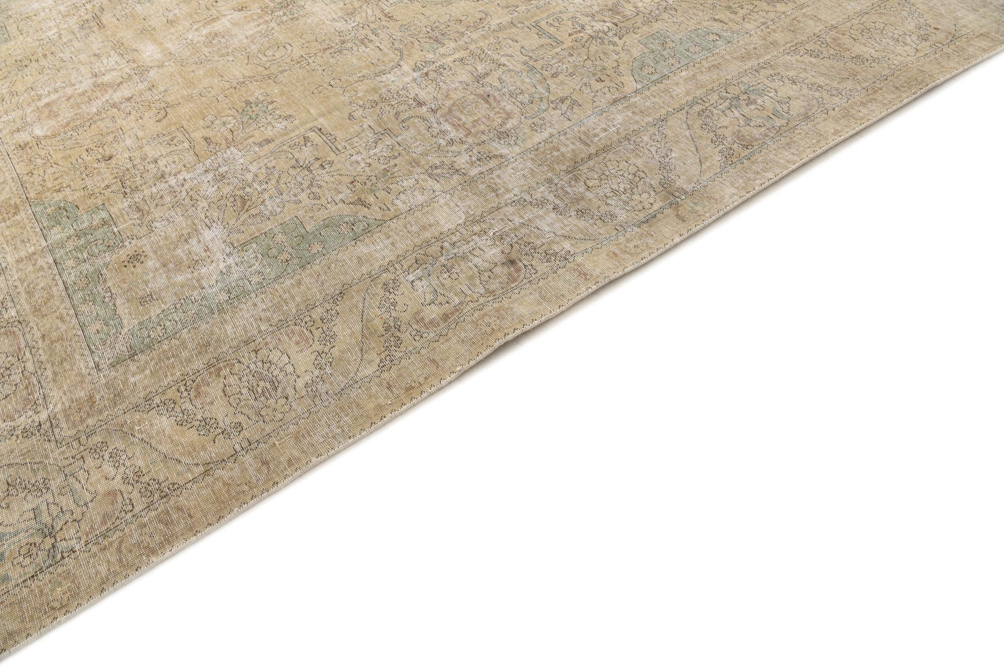 9' 4 x 12' 7 Hand Knotted Ultra Vintage Persian Wool Rug