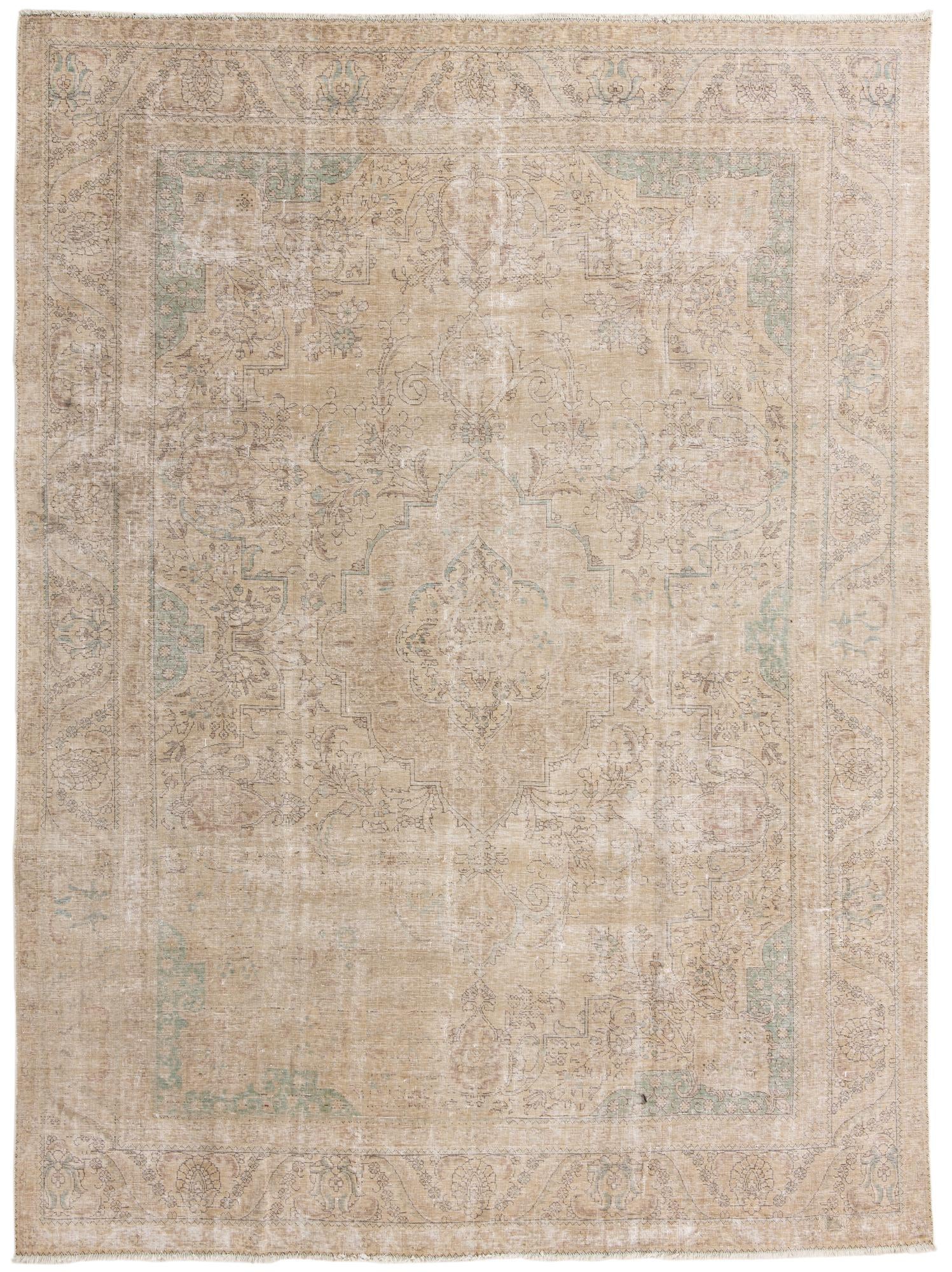 9' 4 x 12' 7 Hand Knotted Ultra Vintage Persian Wool Rug