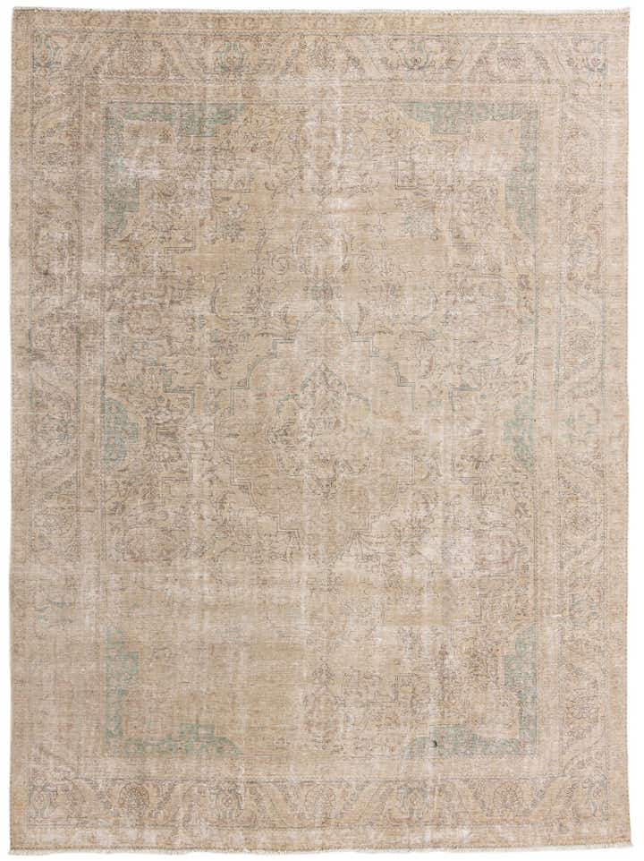 9' 4 x 12' 7 Hand Knotted Ultra Vintage Persian Wool Rug