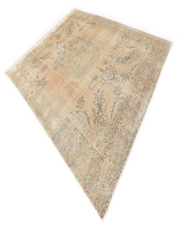 Detail image of 9' 6 x 12' 6  Hand Knotted Ultra Vintage Persian Wool Rug