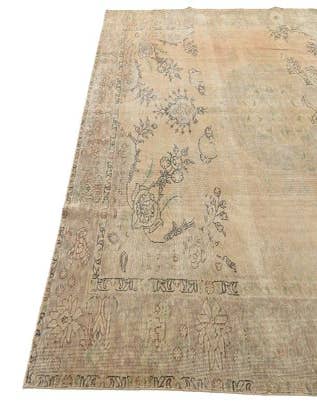 Detail image of 9' 6 x 12' 6  Hand Knotted Ultra Vintage Persian Wool Rug