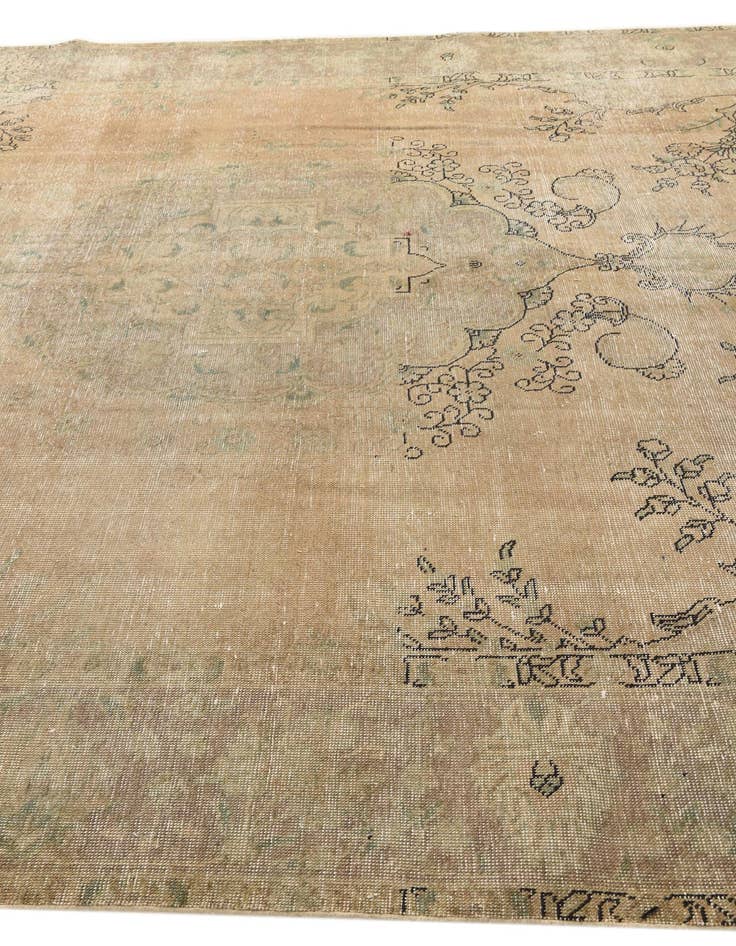 Detail image of 9' 6 x 12' 6  Hand Knotted Ultra Vintage Persian Wool Rug