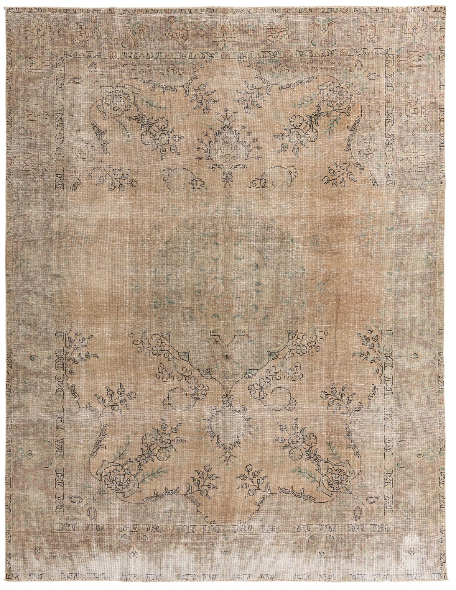 9' 6 x 12' 6 Hand Knotted Ultra Vintage Persian Wool Rug