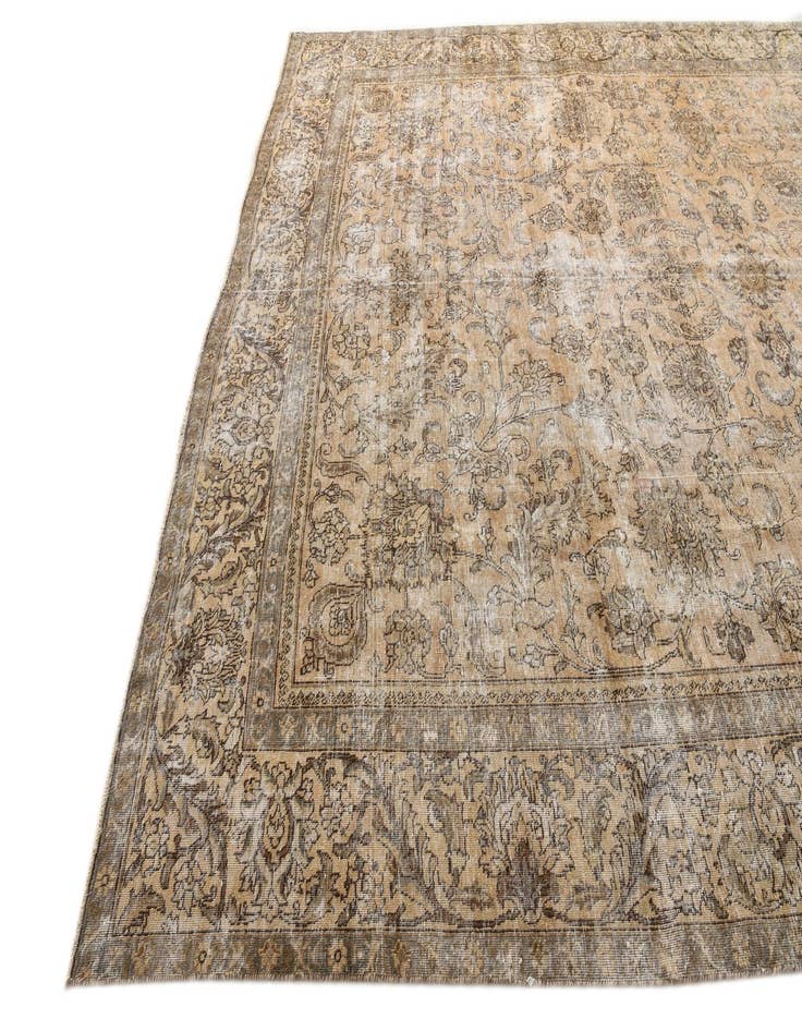 Detail image of 9' 8 x 12' 6  Hand Knotted Ultra Vintage Persian Wool Rug