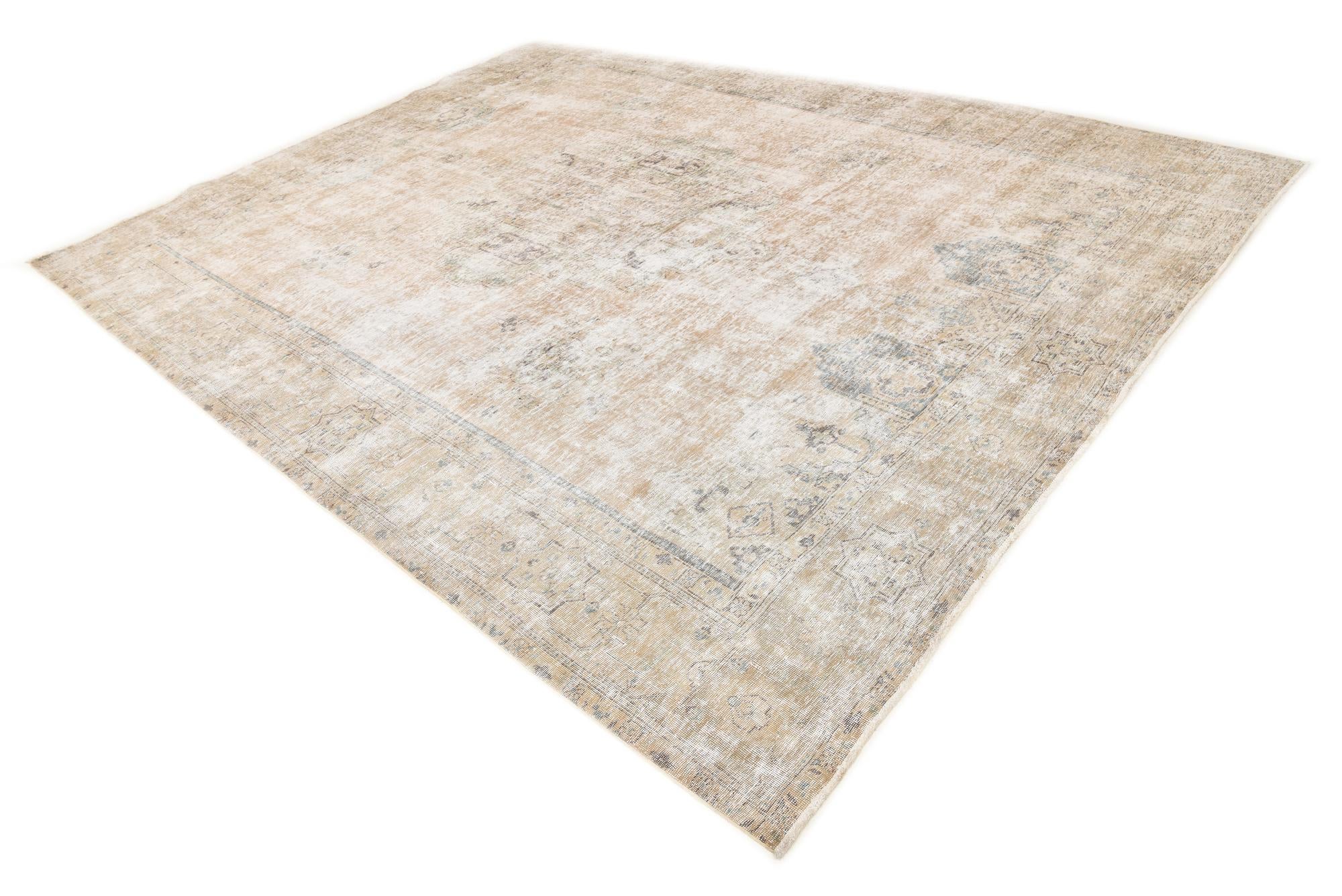 10' x 12' 8 Hand Knotted Ultra Vintage Persian Wool Rug