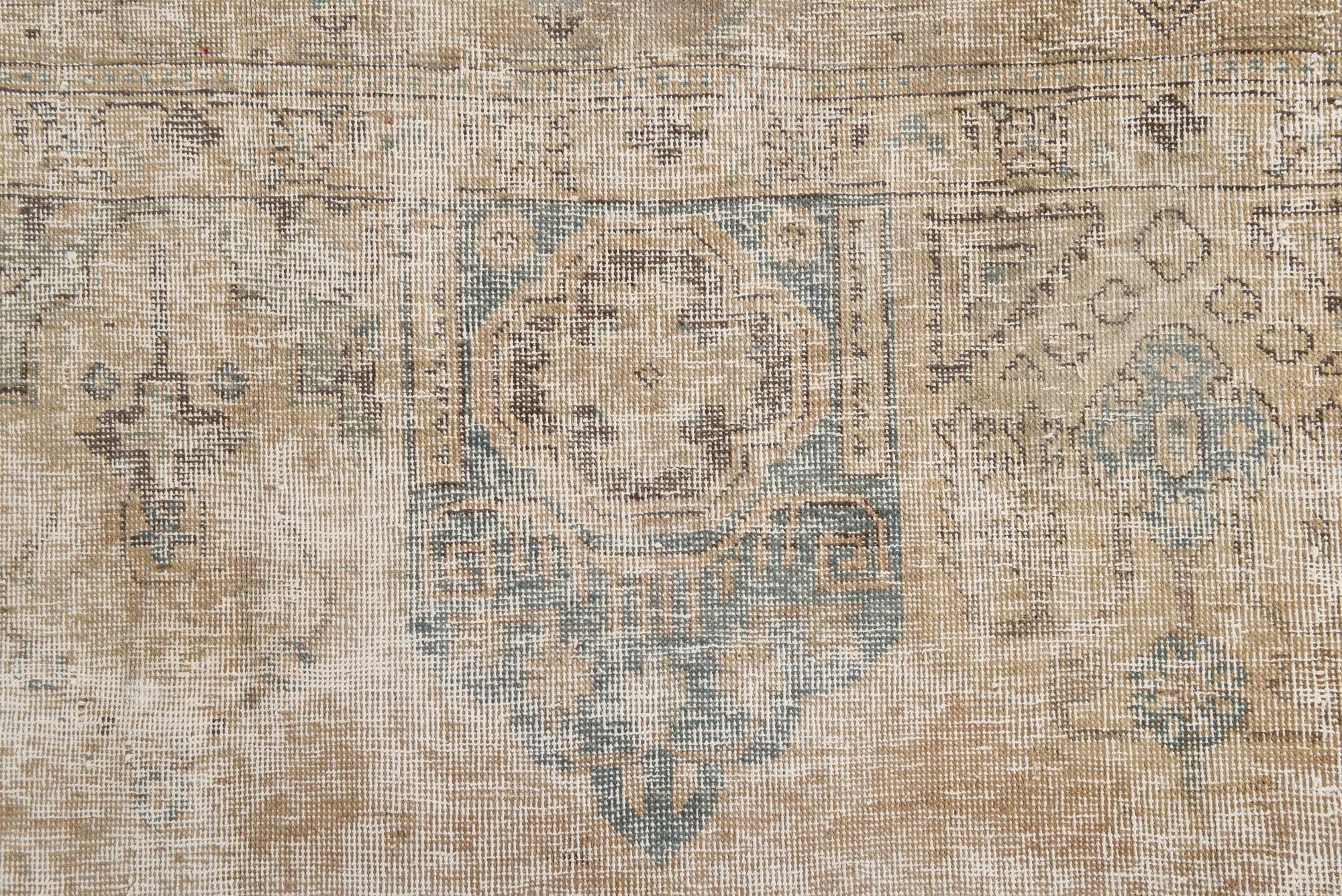 10' x 12' 8 Hand Knotted Ultra Vintage Persian Wool Rug