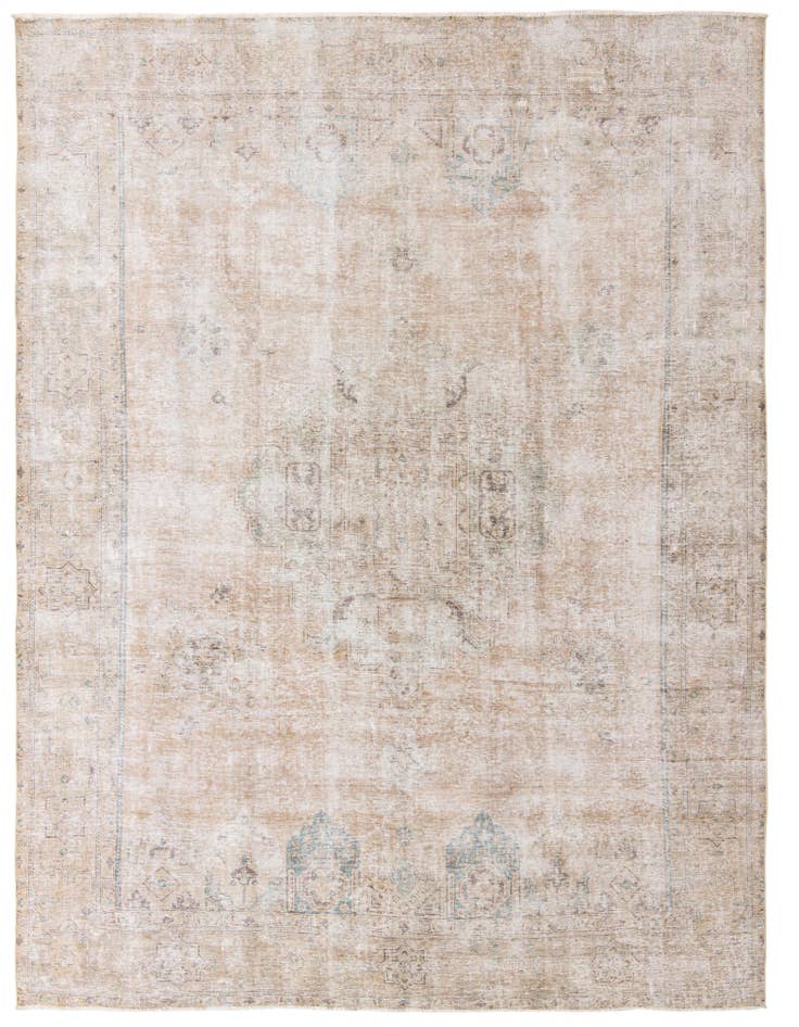 Detail image of 10' x 12' 8 Hand Knotted Ultra Vintage Persian Wool Rug