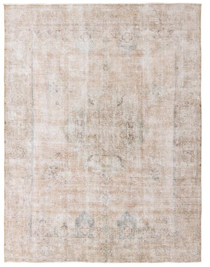Detail image of 10' x 12' 8 Hand Knotted Ultra Vintage Persian Wool Rug