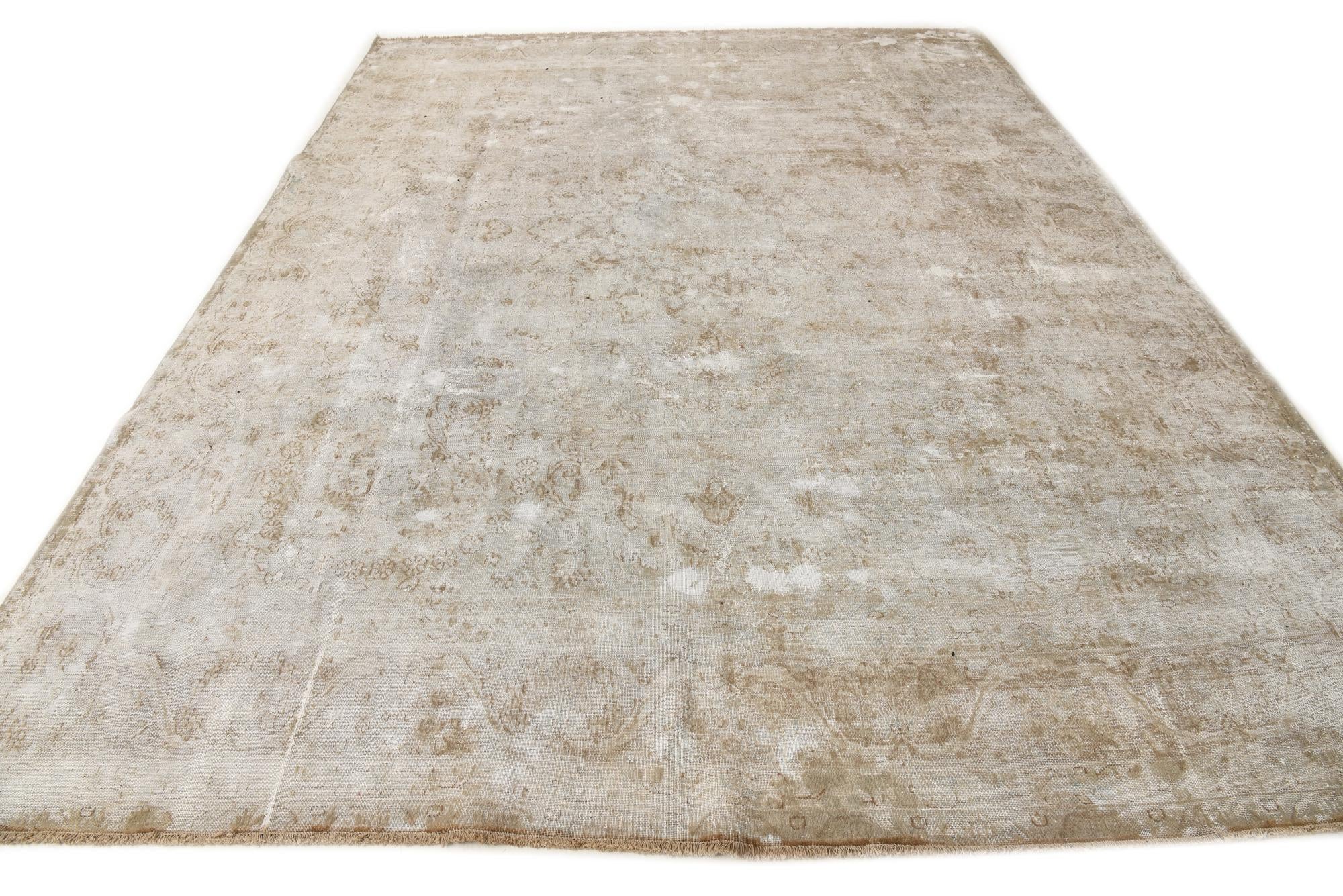 9' 6 x 12' 9 Hand Knotted Ultra Vintage Persian Wool Rug