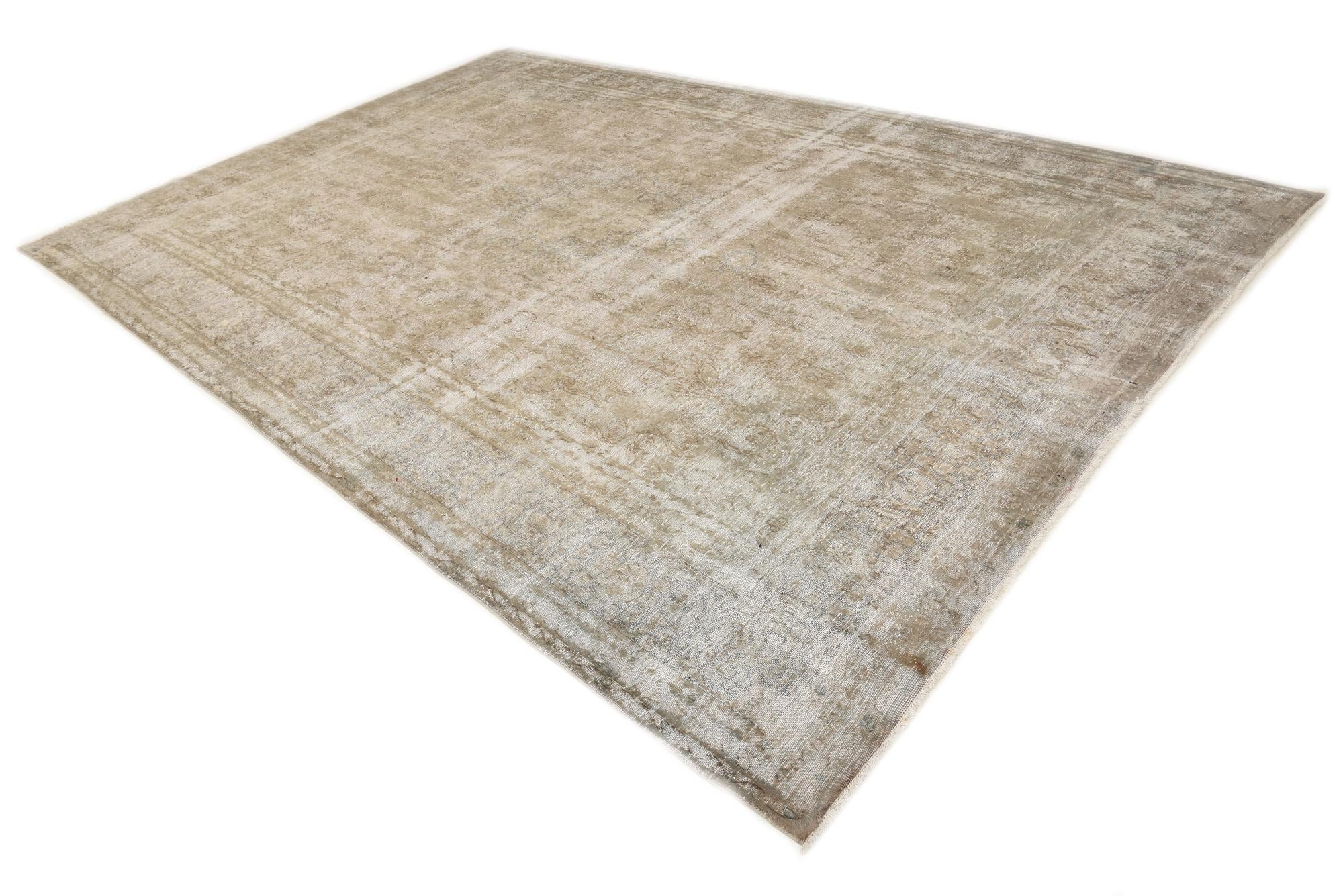9' 8 x 14' 2 Hand Knotted Ultra Vintage Persian Wool Rug