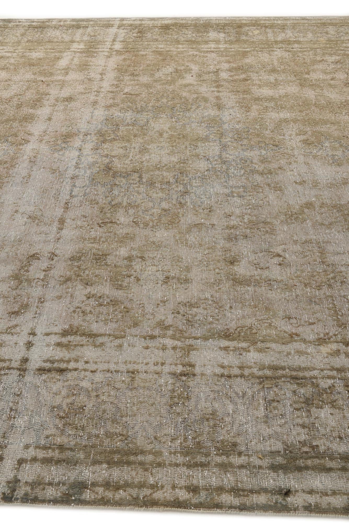9' 8 x 14' 2 Hand Knotted Ultra Vintage Persian Wool Rug