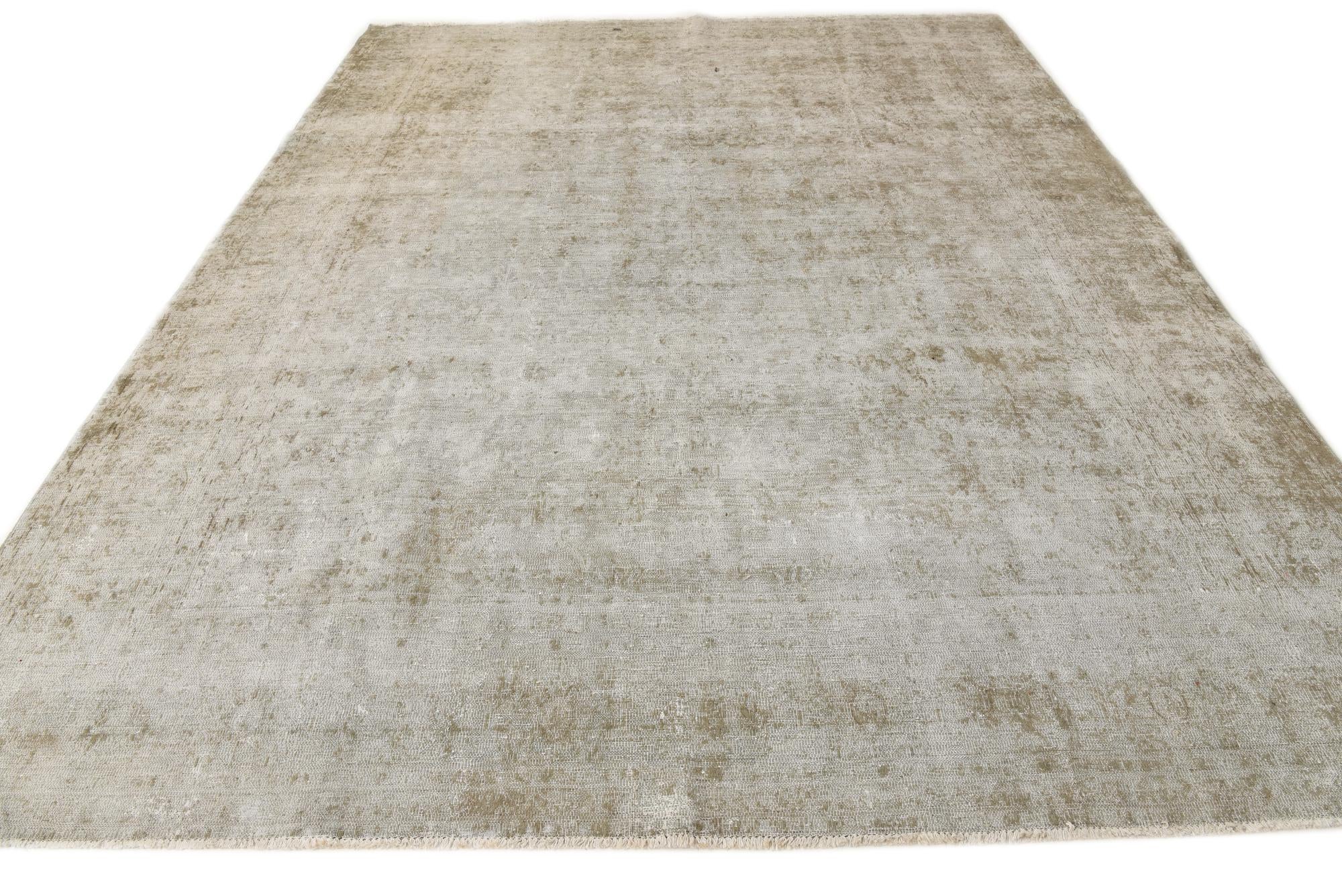 9' 4 x 12' 5 Hand Knotted Ultra Vintage Persian Wool Rug