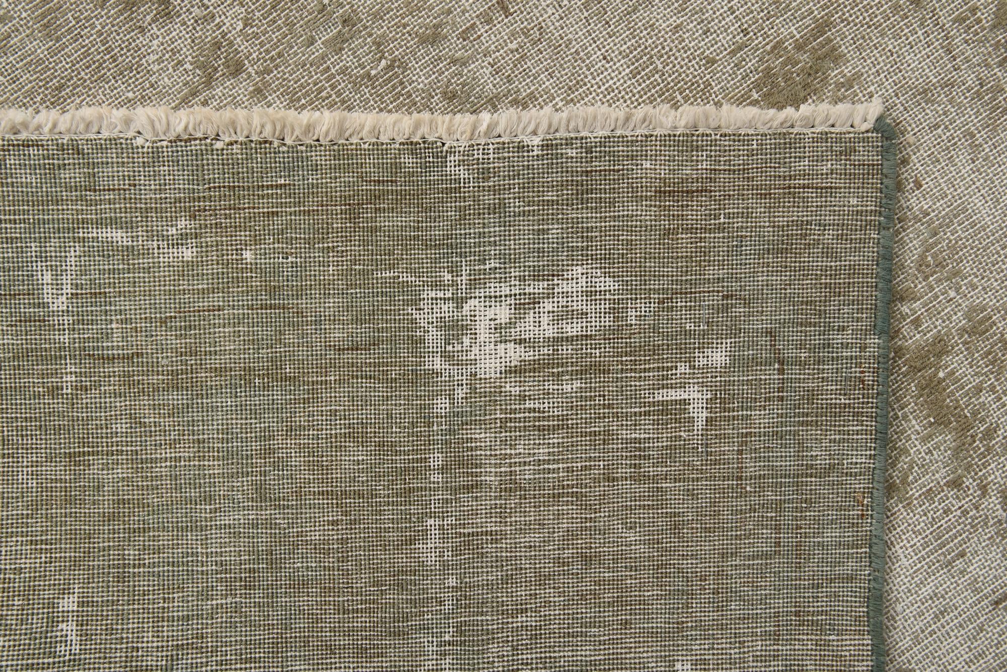9' 4 x 12' 5 Hand Knotted Ultra Vintage Persian Wool Rug