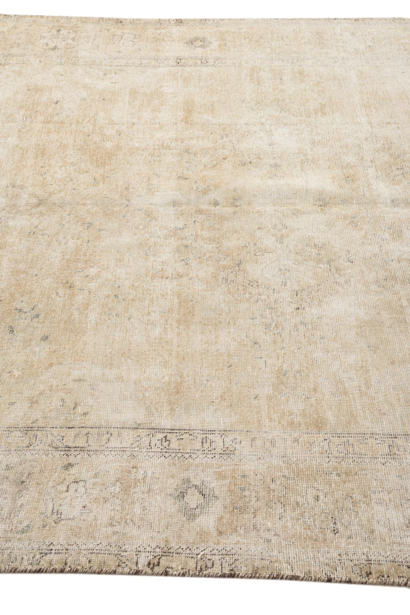 6' 4 x 9' 9 Hand Knotted Ultra Vintage Persian Wool Rug