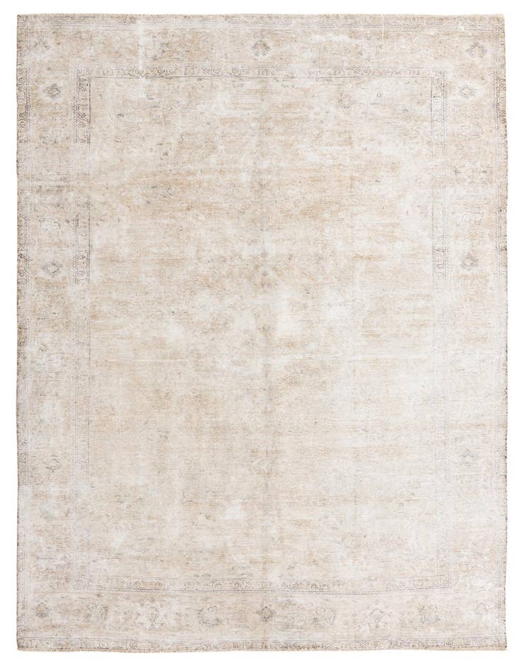 Detail image of 6' 4 x 9' 9 Hand Knotted Ultra Vintage Persian Wool Rug