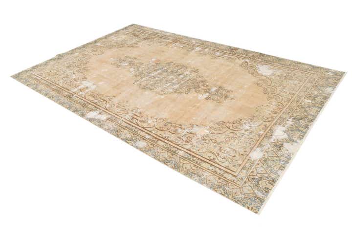 7' 4 x 11' 2 Hand Knotted Ultra Vintage Persian Wool Rug