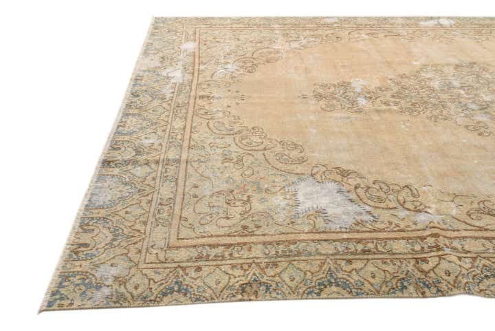 7' 4 x 11' 2 Hand Knotted Ultra Vintage Persian Wool Rug