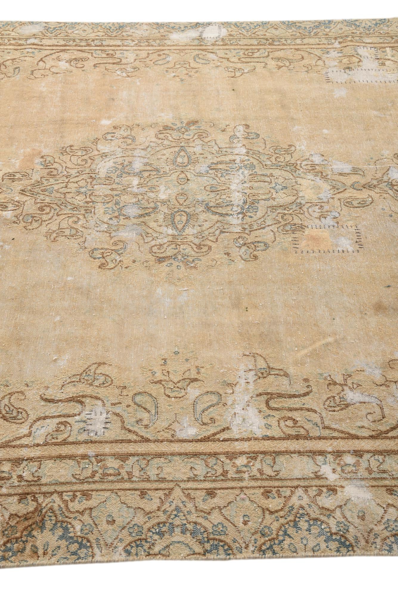 7' 4 x 11' 2 Hand Knotted Ultra Vintage Persian Wool Rug