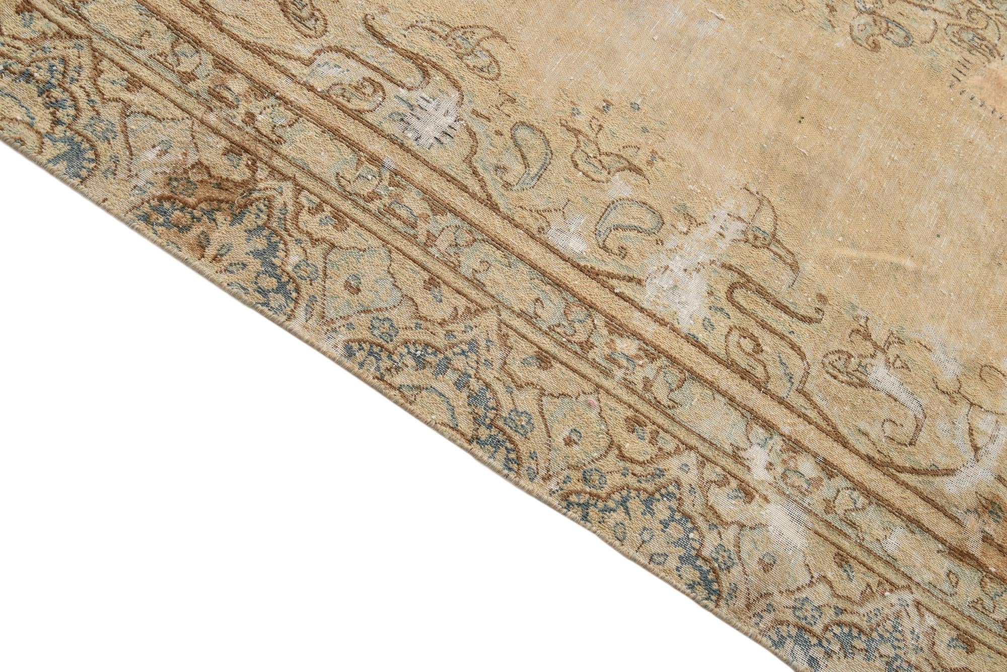 7' 4 x 11' 2 Hand Knotted Ultra Vintage Persian Wool Rug
