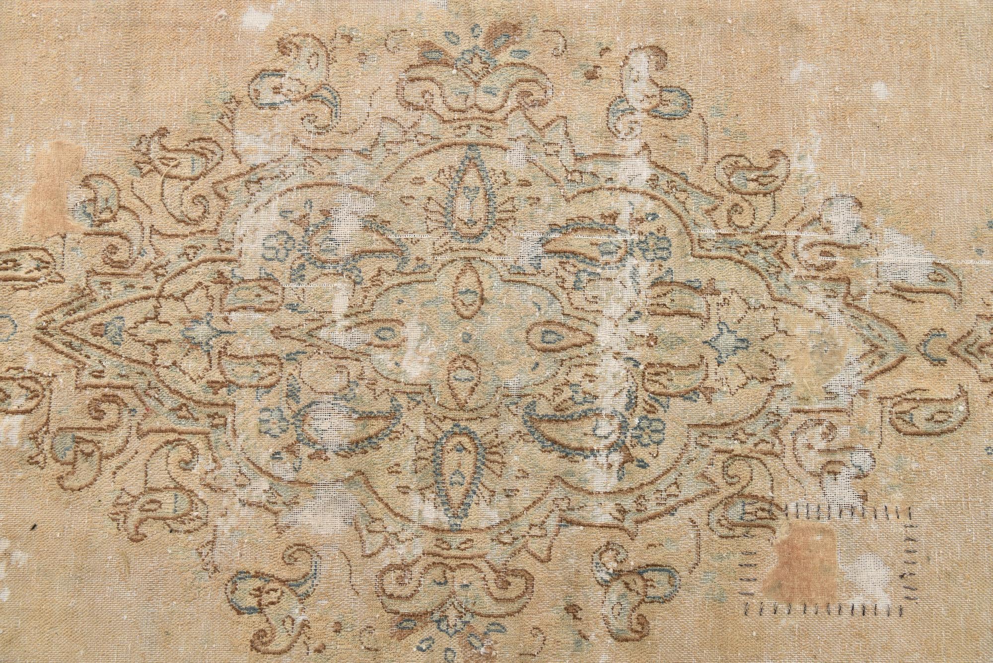 7' 4 x 11' 2 Hand Knotted Ultra Vintage Persian Wool Rug