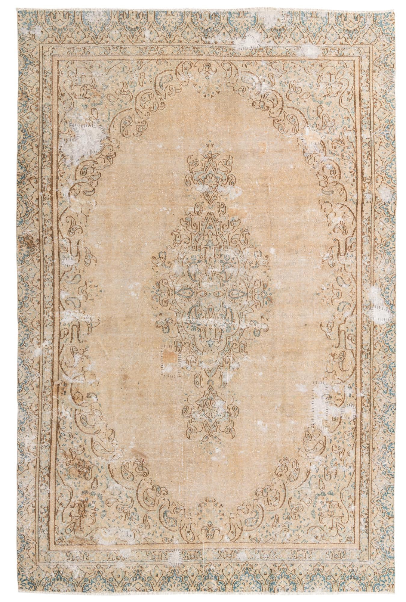 7' 4 x 11' 2 Hand Knotted Ultra Vintage Persian Wool Rug