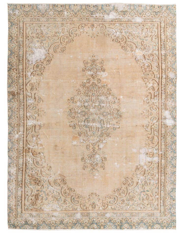 Detail image of 7' 4 x 11' 2 Hand Knotted Ultra Vintage Persian Wool Rug