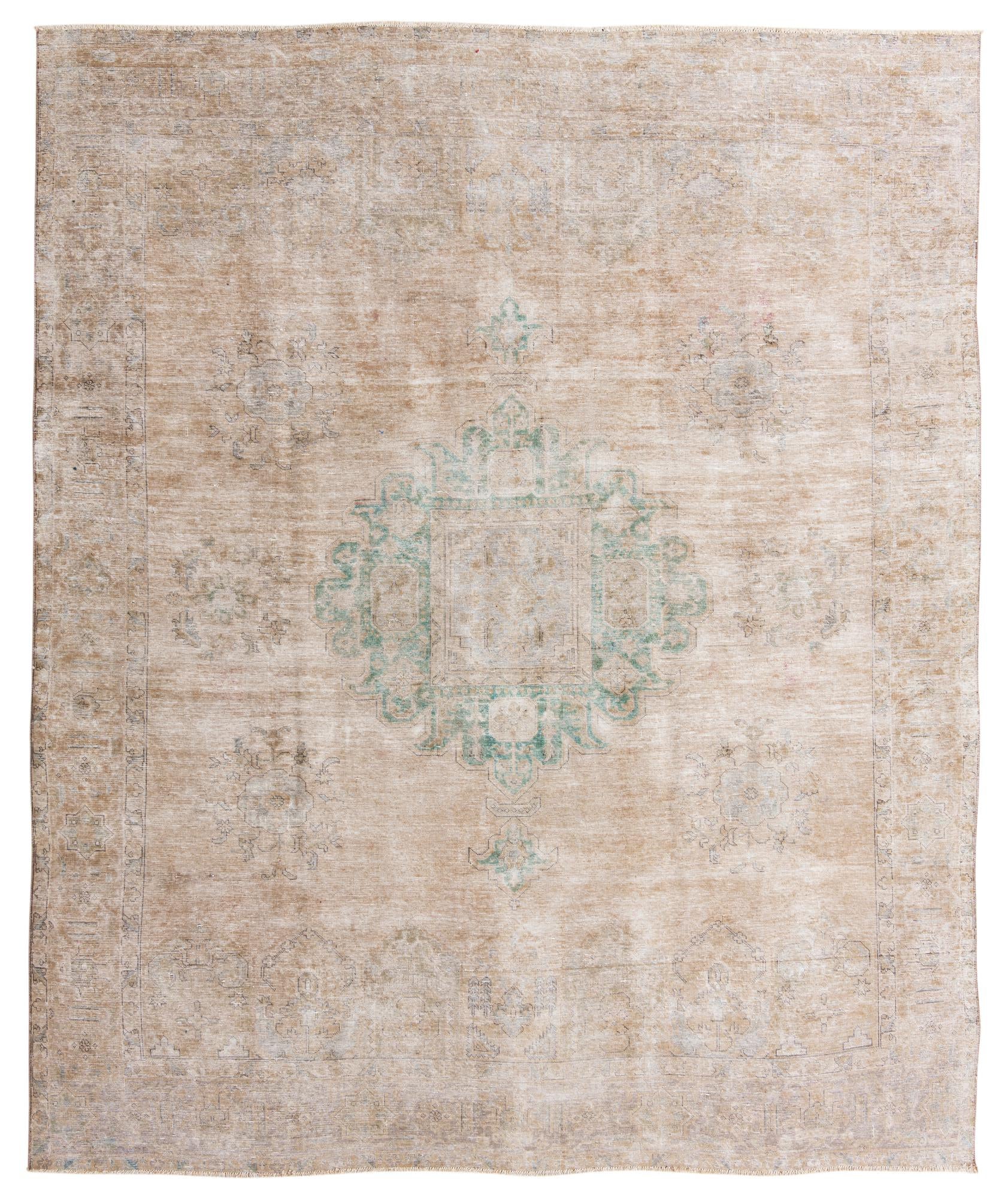 9' 9 x 11' 6 Hand Knotted Ultra Vintage Persian Wool Rug