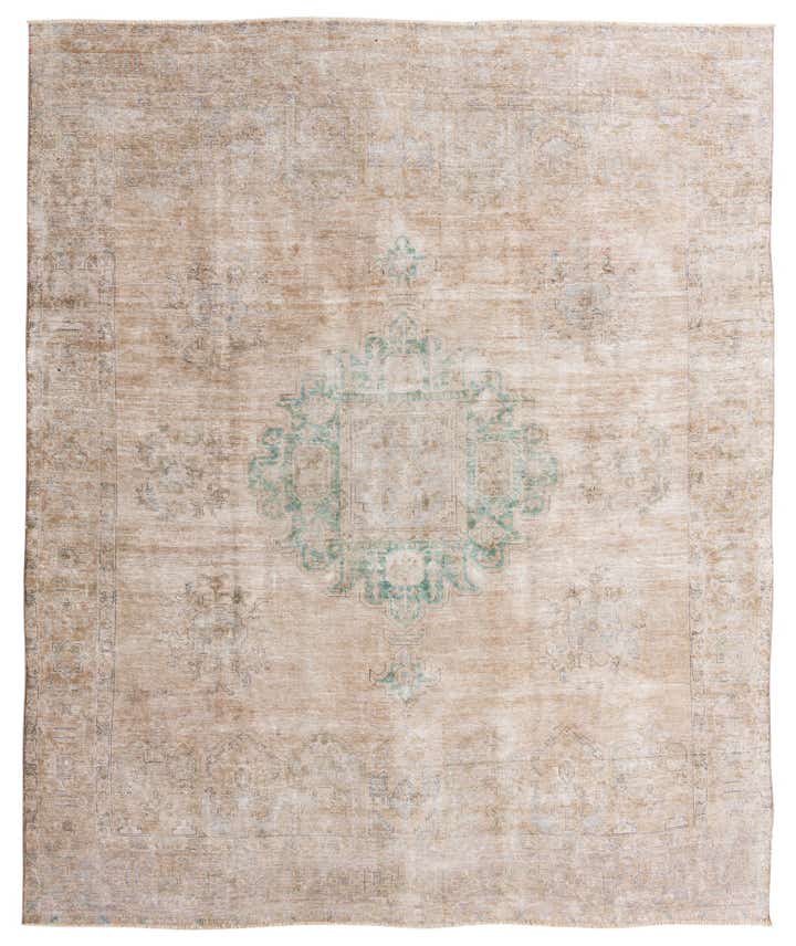 9' 9 x 11' 6 Hand Knotted Ultra Vintage Persian Wool Rug