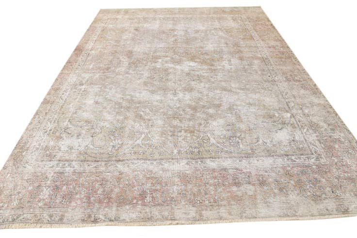 Detail image of 8' 10 x 12' 5 Hand Knotted Ultra Vintage Persian Wool Rug