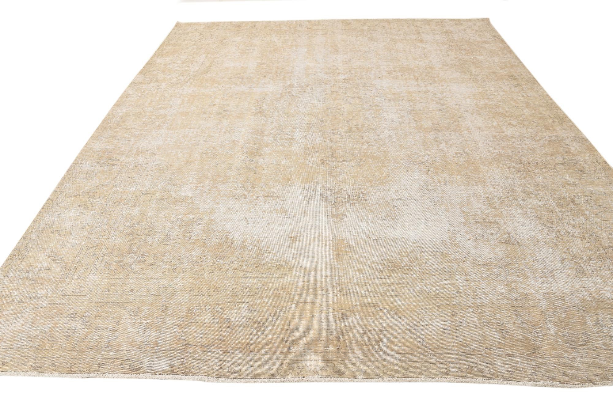 9' 7 x 12' 5 Hand Knotted Ultra Vintage Persian Wool Rug