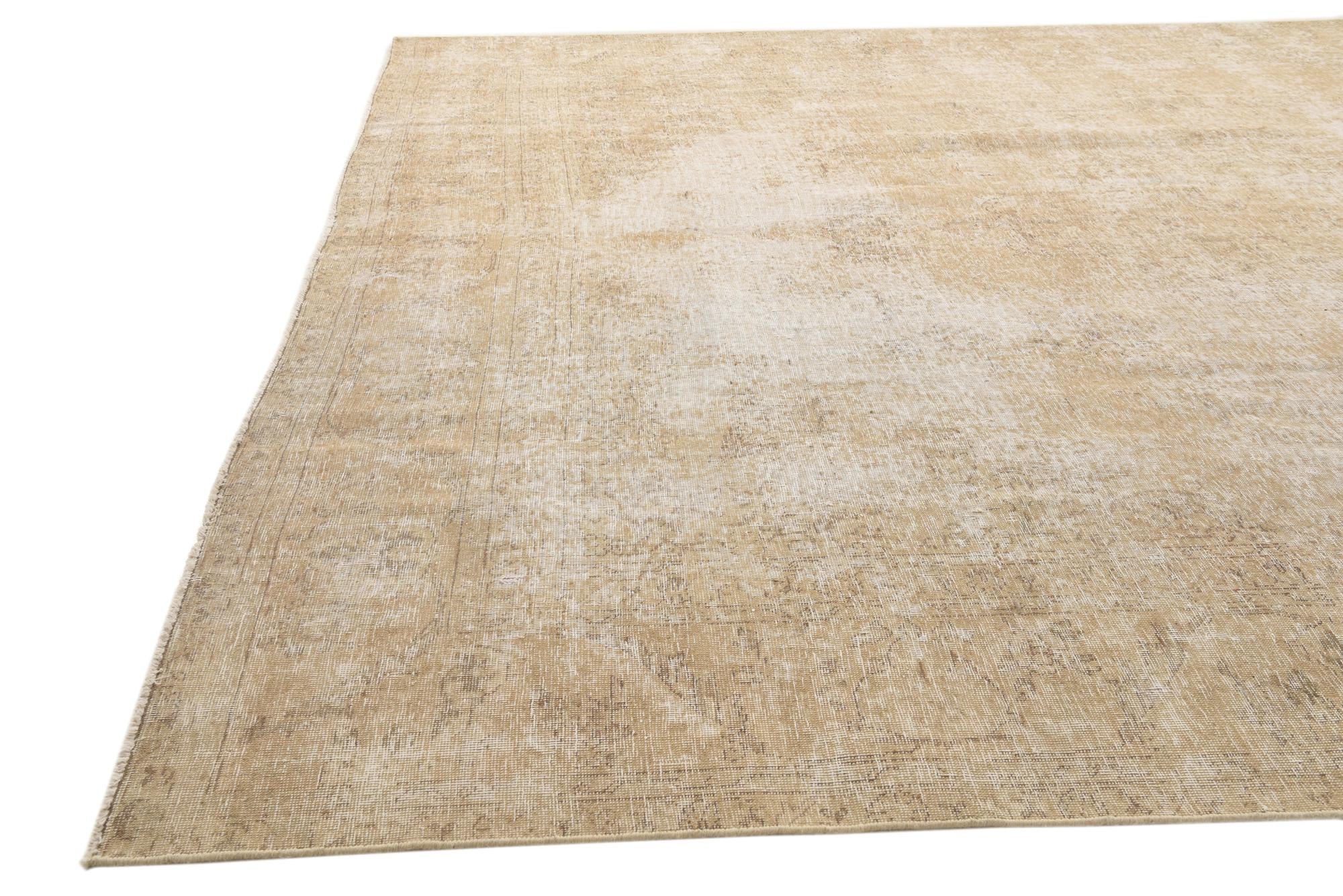 9' 7 x 12' 5 Hand Knotted Ultra Vintage Persian Wool Rug