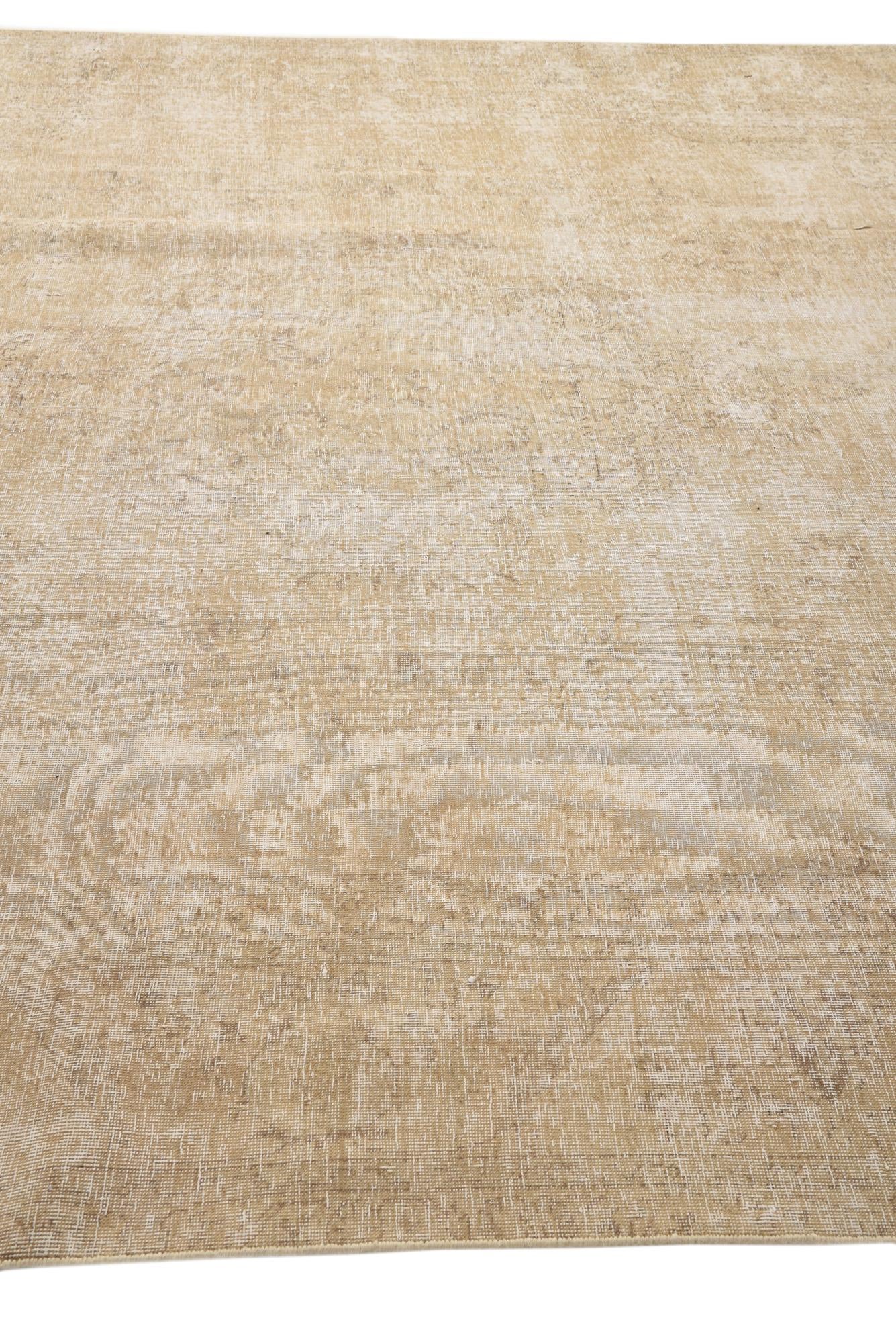 9' 7 x 12' 5 Hand Knotted Ultra Vintage Persian Wool Rug