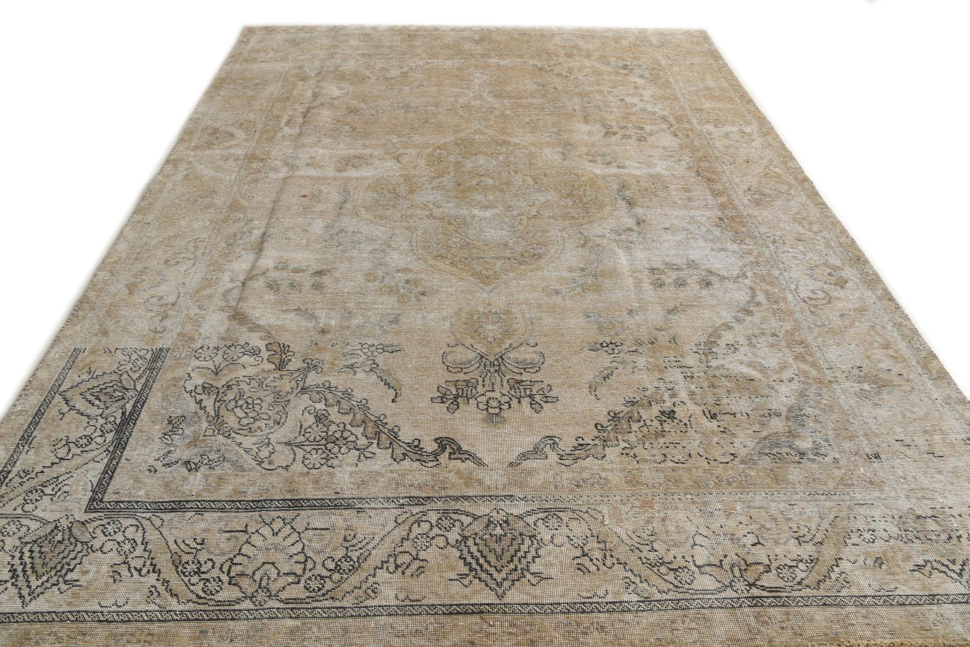 7' 6 x 11' 5 Hand Knotted Ultra Vintage Persian Wool Rug