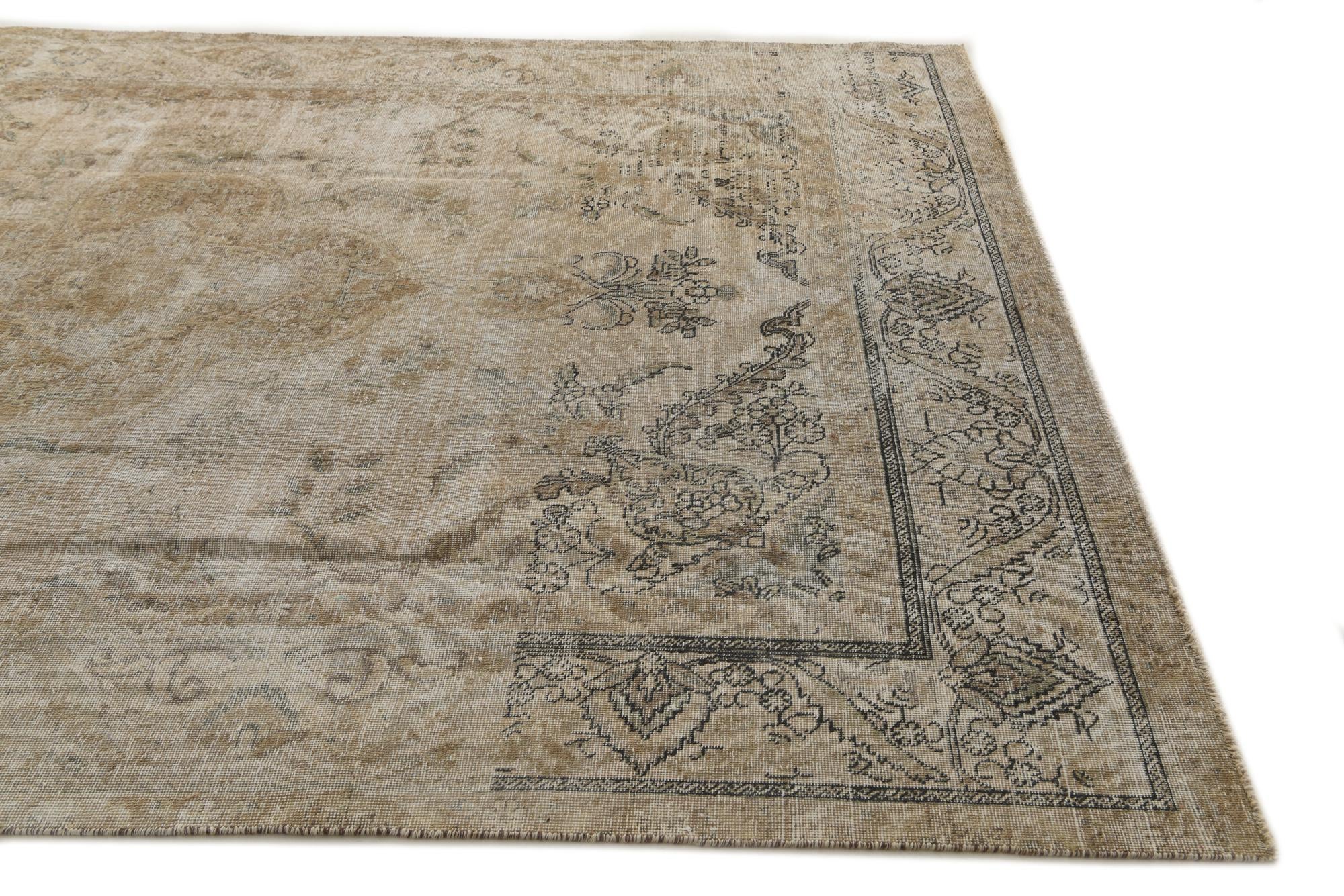 7' 6 x 11' 5 Hand Knotted Ultra Vintage Persian Wool Rug