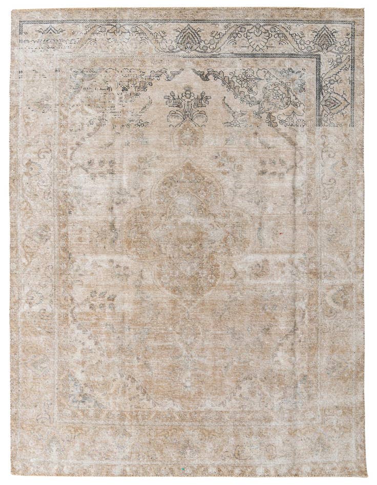 Detail image of 7' 6 x 11' 5 Hand Knotted Ultra Vintage Persian Wool Rug