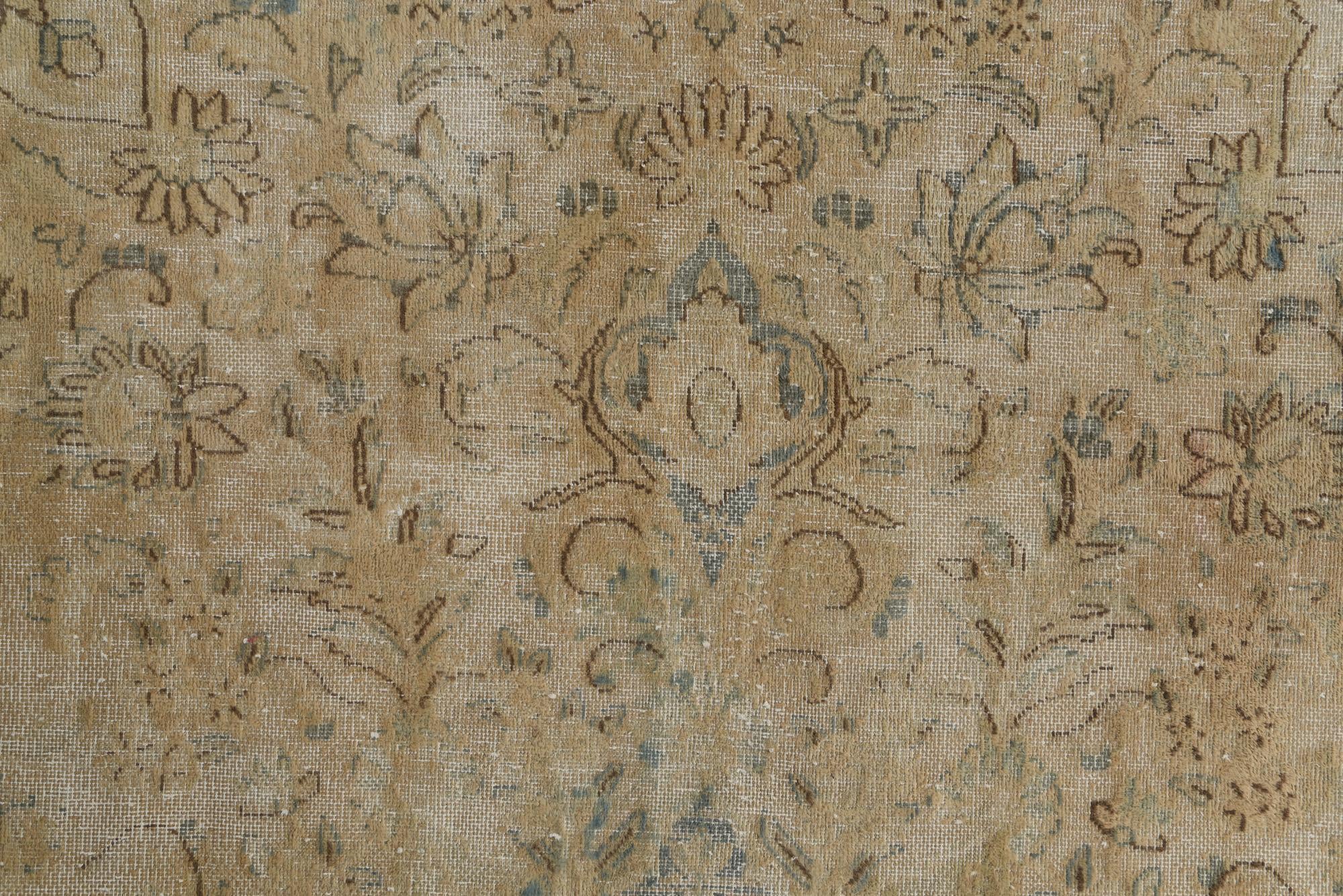 9' 6 x 13' Hand Knotted Ultra Vintage Persian Wool Rug