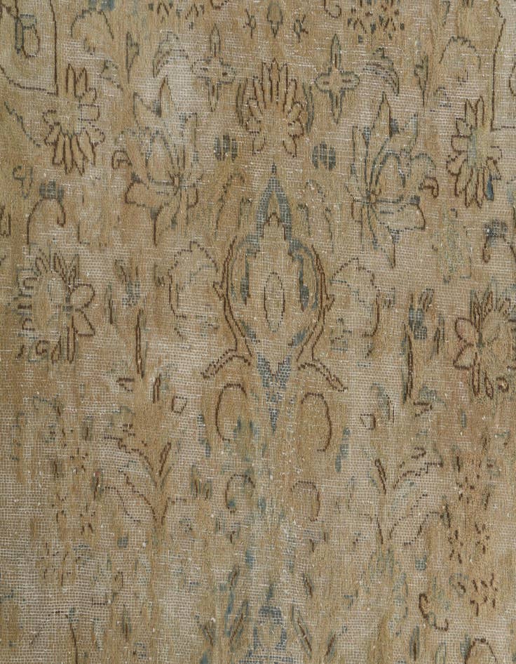 Detail image of 9' 6 x 13'  Hand Knotted Ultra Vintage Persian Wool Rug