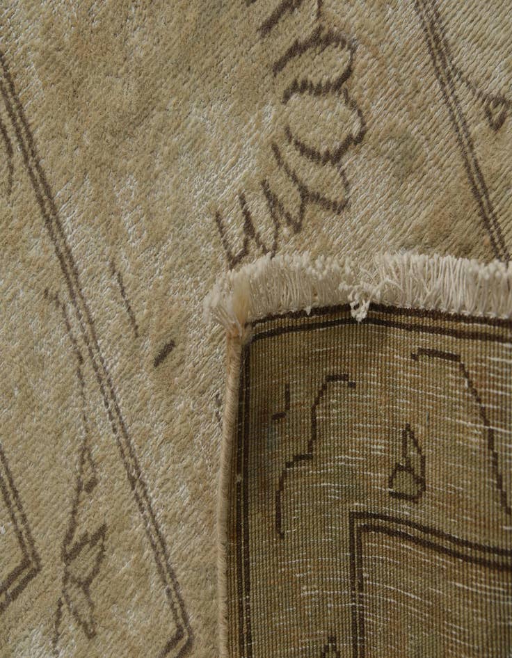 Detail image of 9' 6 x 13'  Hand Knotted Ultra Vintage Persian Wool Rug