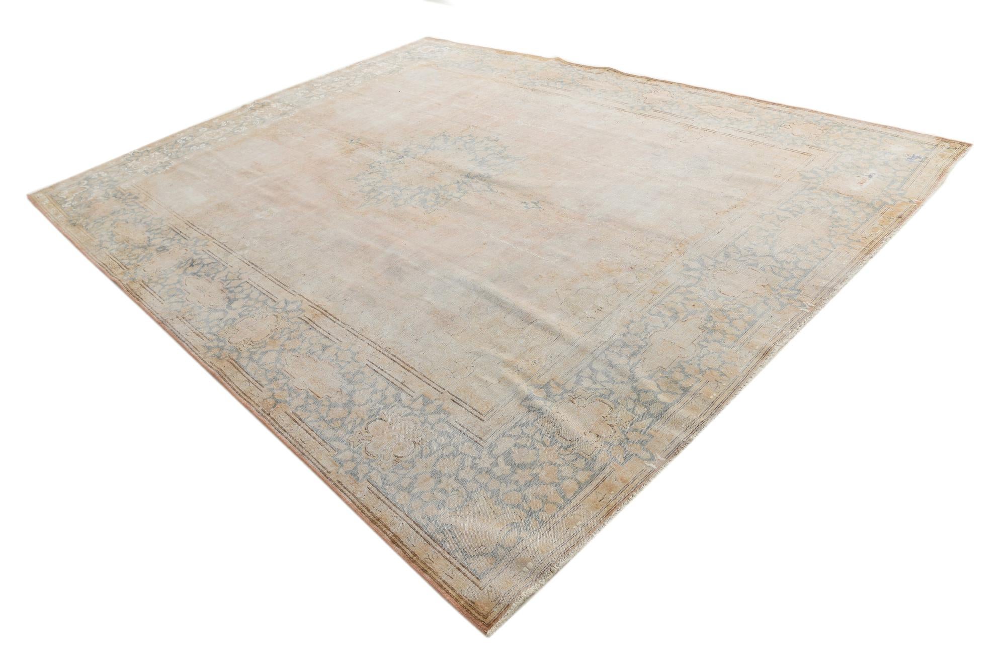 9' 8 x 12' 6 Hand Knotted Ultra Vintage Persian Wool Rug