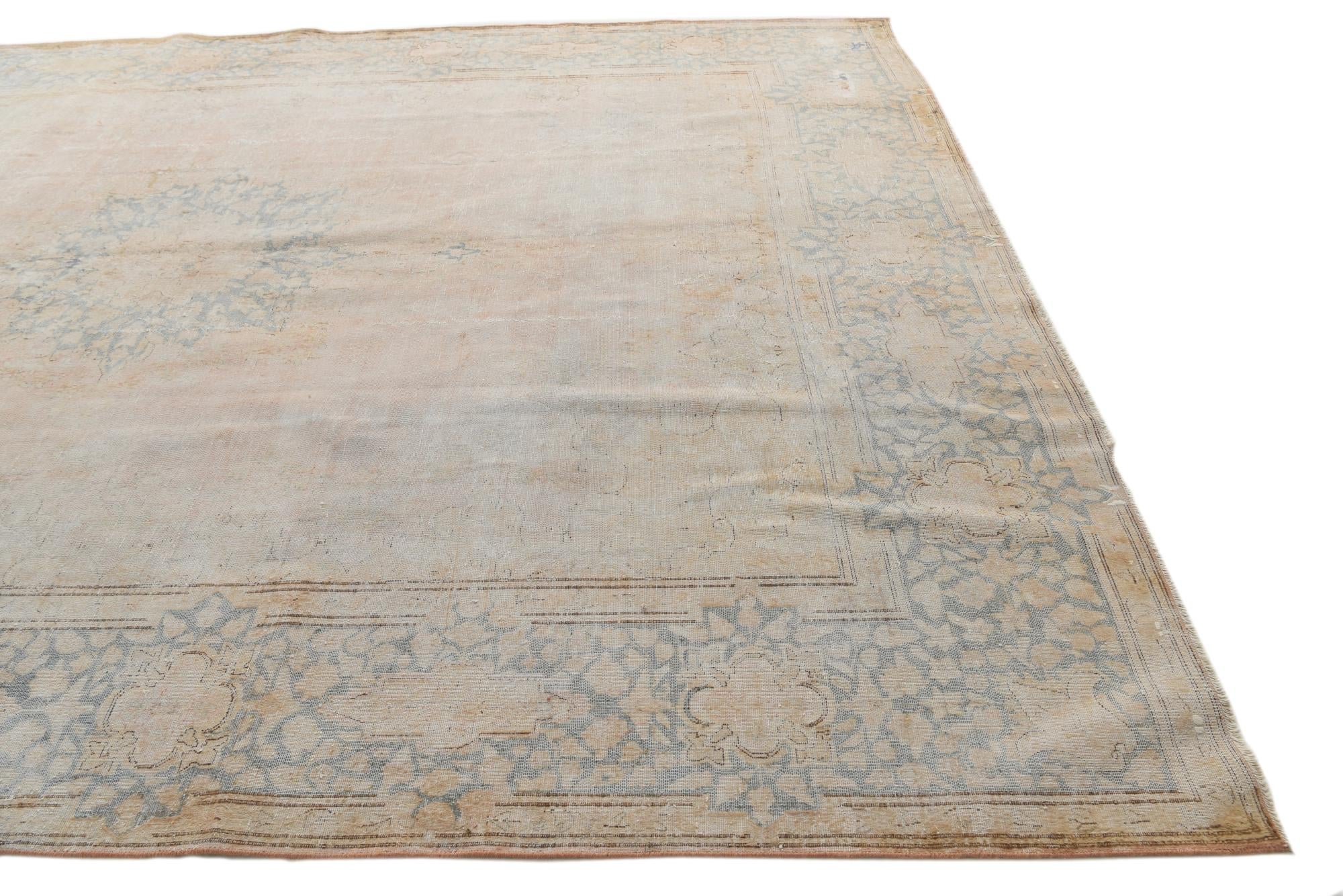 9' 8 x 12' 6 Hand Knotted Ultra Vintage Persian Wool Rug