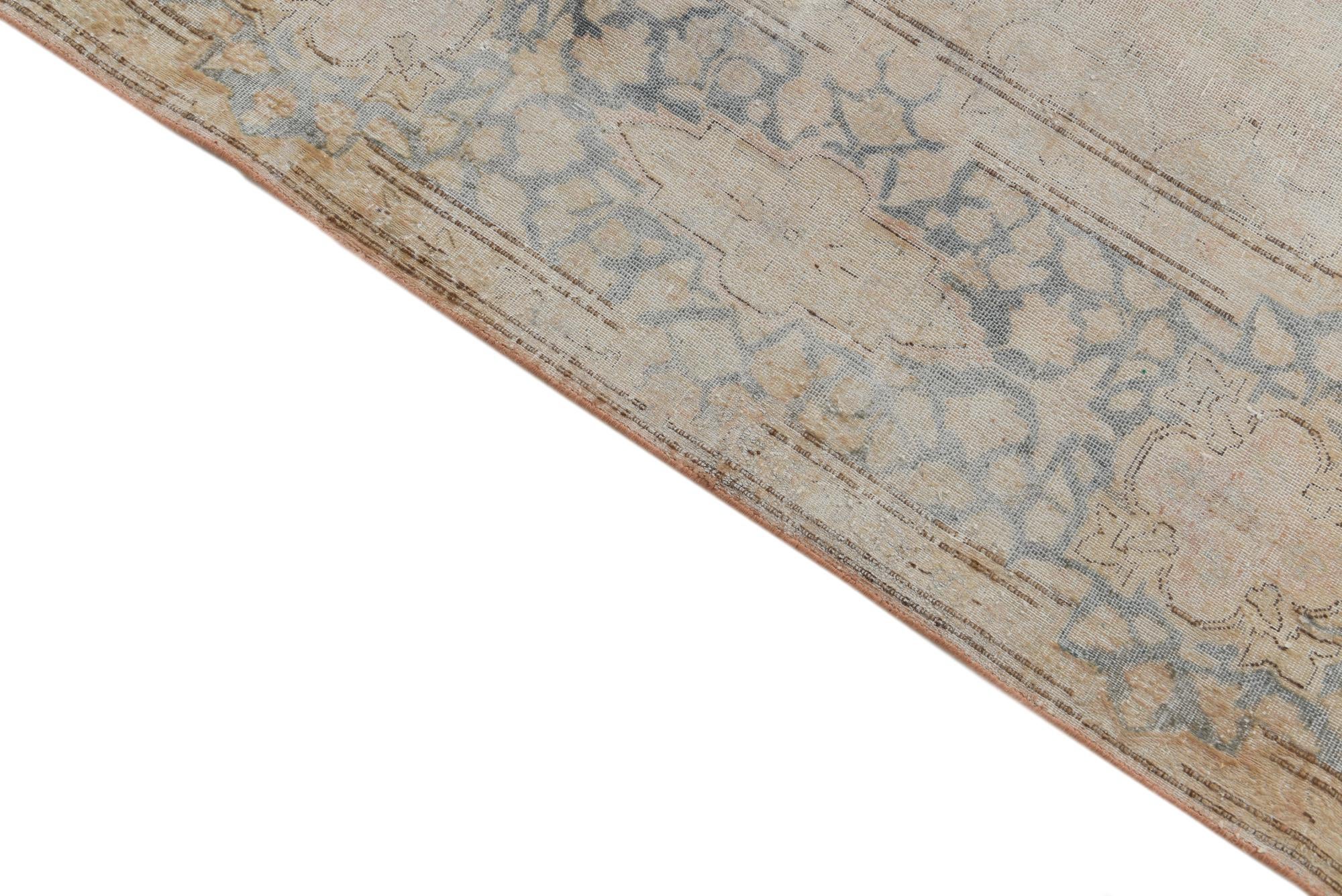9' 8 x 12' 6 Hand Knotted Ultra Vintage Persian Wool Rug