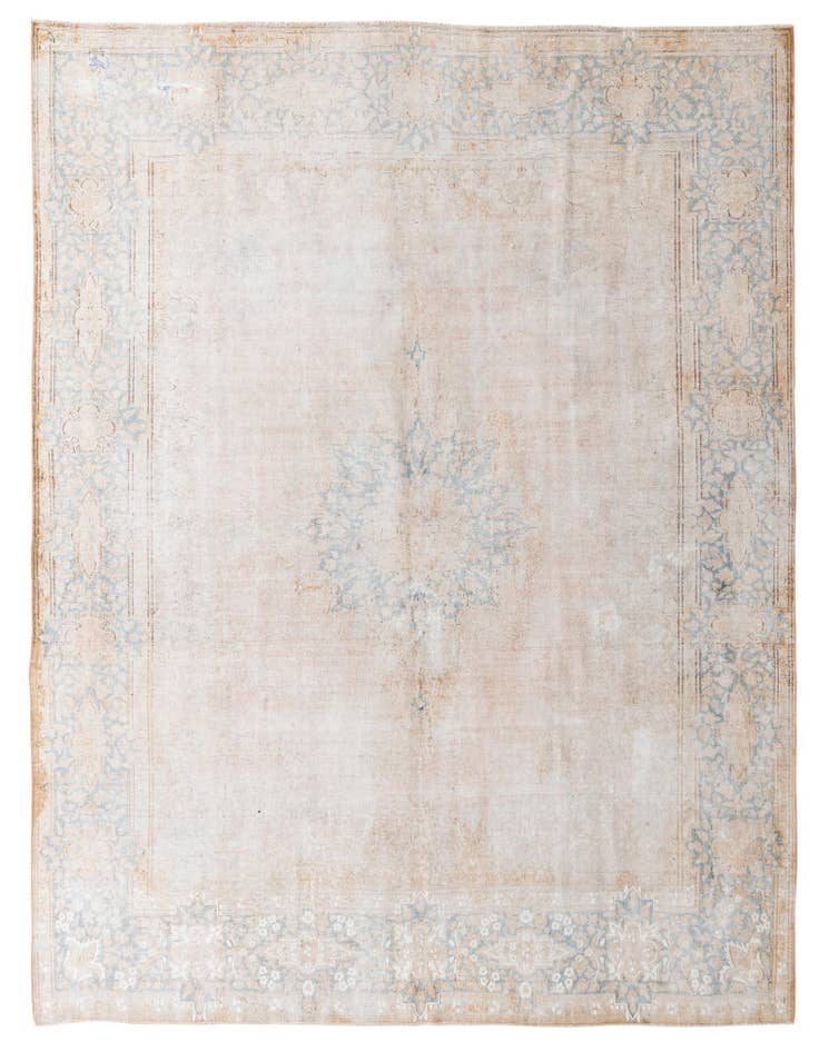 Detail image of 9' 8 x 12' 6 Hand Knotted Ultra Vintage Persian Wool Rug