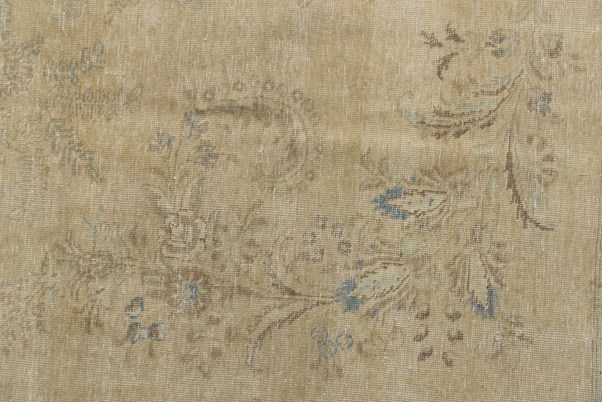 9' 2 x 12' 3 Hand Knotted Ultra Vintage Persian Wool Rug